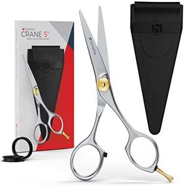 5" Mustache And Beard Scissors for Men, Salons, Barber, Hairdresser &amp; Professional   Hair Cutting Scissors made with Stainless steel for Trimming   Grooming Scissors for Facial, Nose, Ear Hair