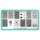 Maniology Hearts and Gradients Nail Stamping Plate Set, Classic Heart Star Gradient Manicures, Layered Nail Art Designs (Hearts + Stars (BM-XL355), Classic Gradients (M278), Bleeding Hearts (M272))