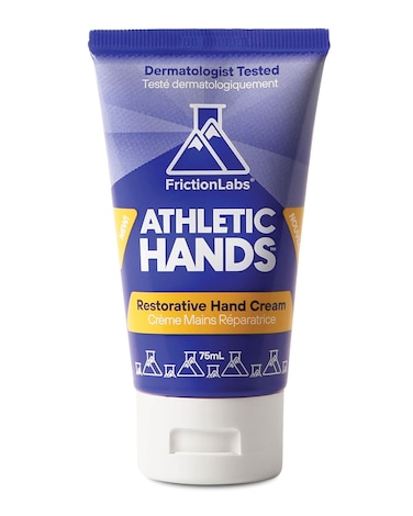 Friction Labs Athletic Hands - Daily Restorative Hand Cream for Active &amp; Dry Skin - Derm Tested Non-Greasy Shea Butter Improves Elasticity &amp; Resilience - Hand Salve for Athletes - Eucalyptus Scent