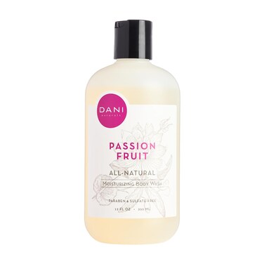 DANI Moisturizing Body Wash Naturals - Juicy Passion Fruit Scented with Organic Aloe Vera &amp; Natural Glycerine - Paraben &amp; Sulfate Free Shower Gel -12 Ounce Bottle