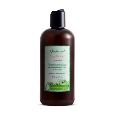 Just Nutritive Clear Scalp Dandruff Conditioner   Best Conditioner for Flake Less Hair   Natural Anti Dandruff Conditioner   Relieves A Dry And Flaky Scalp 16 Fl Oz