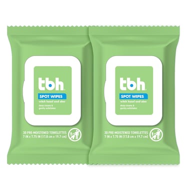 TBH Kids Spot Foam Face Cleaning Spot Wipes for Kids, Preteens, and Teens with Sensitive Dry Oily Skin
