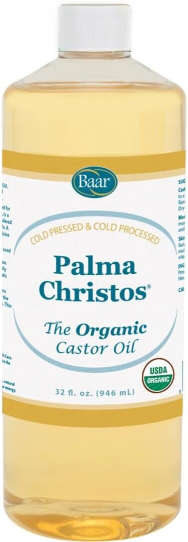 Baar Organic Castor Oil for Eyelash, Eyebrow and Hair Renewal, Skin Repair and Protection, Detox &amp; Cleansing and Relief for Sore Muscles and Stiff Joints, Cold Pressed, Hexane Free, 32 fl oz