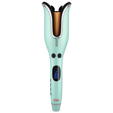 CHI Spin N Curl, Curling Iron For Healthy &amp; Shiny Effortless Curls &amp; Waves, Provides Preset Temperature Settings For Each Hair Texture, Mint Green