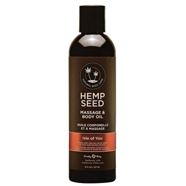 Hemp Seed Massage &amp; Body Oil - 8 fl. oz. - Nourishing, Moisturizing Massage Oil - Hemp Seed, Apricot, Grapeseed &amp; Sweet Almond Oil - Vegan &amp; Cruelty Free