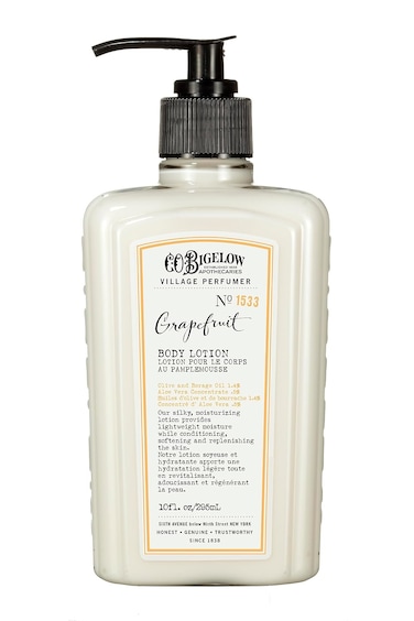 C.O. Bigelow Grapefruit Body Lotion for Women and Men, Village Perfumer Lotion with Olive Oil, Borage Oil, and Aloe Vera Concentrate, 10 fl oz