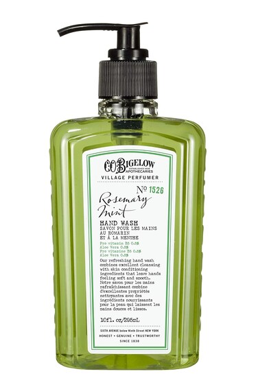 C.O. Bigelow Hand Wash Rosemary Mint, Village Perfumer Moisturizing Hand Soap for Bathroom &amp; Kitchen with Aloe Vera and Pro-Vitamin B5, 10 fl oz