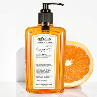 C.O. Bigelow Hand Wash Grapefruit, Village Perfumer Moisturizing Hand Soap for Bathroom &amp; Kitchen with Aloe Vera and Pro-Vitamin B5, 10 fl oz