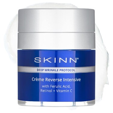 SKINN Cr&egrave;me Reverse with Ferulic Acid, Retinol and Vitamin C-Cr&egrave;me Reverse Intensive-Anti-Aging Cream with Hyaluronic Acid to Plump Skin Vitamin C Help to Improving Tone, Firmness of Skin
