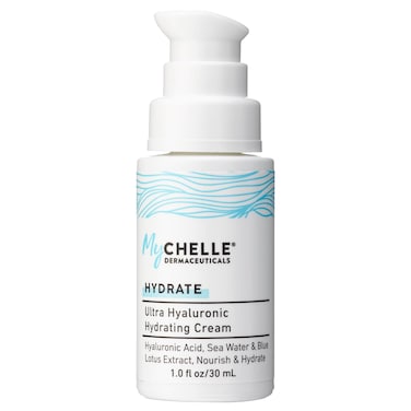 MyChelle Dermaceuticals Ultra Hyaluronic Hydrating Cream (1.0 Fl Oz) - Rich Hydration for Dry Skin with Vegan Hyaluronic Acid, Help Plump Skin and Help Reduce Appearance of Fine Lines and Wrinkles