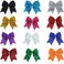 Kenz Laurenz Glitter Cheer Bows Cheerleading Softball Gifts, Team Bow with Ponytail Holder Complete your Cheerleader Outfit, Strong Hair Ties Bands Elastics for Girls and Women, Blue (Pack of 1)
