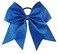 Kenz Laurenz Glitter Cheer Bows Cheerleading Softball Gifts, Team Bow with Ponytail Holder Complete your Cheerleader Outfit, Strong Hair Ties Bands Elastics for Girls and Women, Blue (Pack of 1)