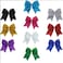 Kenz Laurenz Glitter Cheer Bows Cheerleading Softball Gifts, Team Bow with Ponytail Holder Complete your Cheerleader Outfit, Strong Hair Ties Bands Elastics for Girls and Women, Green (Pack of 1)