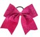 Kenz Laurenz Glitter Cheer Bows Cheerleading Softball Gifts, Team Bow with Ponytail Holder Complete your Cheerleader Outfit, Strong Hair Ties Bands Elastics for Girls and Women, Pink (Pack of 1)