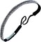 Sweaty Bands Womens Girls Headband for an Active Lifestyle - Non-Slip Grip Sweat-Wicking Velvet-Lined Braided Jeweled Hairband - Bling Twisted Black White