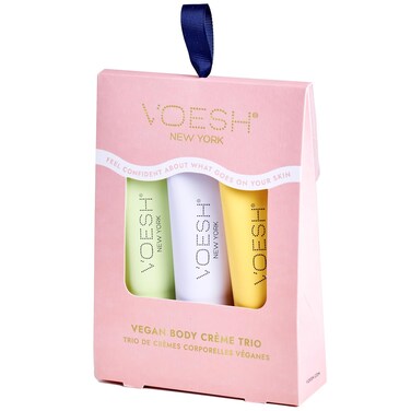 VOESH Vegan Body Creme Trio - Moisturizing Skincare Gift Set, Avocado Oil, Organic Virgin Olive Oil &amp; Natural Extracts (Green Tea, Lavender, Tangerine)