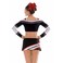 Oaoleer 12PCS 7" Large Glitter Cheer Hair Bows Ponytail Holder Elastic Band Handmade for Cheerleading Teen Girls Sports Red