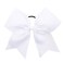 Oaoleer 8inch Jumbo Large Cheer Bows Ponytail Holder Elastic Band Handmade Boutique Hair Accessories for Cheerleading Teen Girls College Women Sports (3PCS, White)