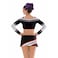 Oaoleer 12PCS 7" Large Glitter Cheer Hair Bows Ponytail Holder Elastic Band Handmade for Cheerleading Teen Girls College Sports (Purple)