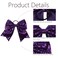 Oaoleer 12PCS 7" Large Glitter Cheer Hair Bows Ponytail Holder Elastic Band Handmade for Cheerleading Teen Girls College Sports (Purple)