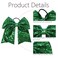 Oaoleer 12PCS 7" Large Glitter Cheer Hair Bows Ponytail Holder Elastic Band Handmade for Cheerleading Teen Girls College Sports (Green)