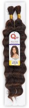 QUE LOOSE DEEP BULK 18" - MilkyWay Que Human Hair MasterMix Weave Extensions #4 Med. Brown