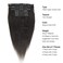 Light Yaki Straight Human Hair Clip In Hair Extensions for Black Women Brazilian Virgin Hair Coarse Yaki Clip Ins Thick Natural Italian Yaki Straight Clip On Hair Extension 7 Pcs 120g/set 16''