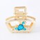 6PCS Women Lady Mini Hair Claw Jaw Hair Clip Fashion Metal Alloy Rhinestone Hairpin Hair Cla Hair Accessories (Gold)