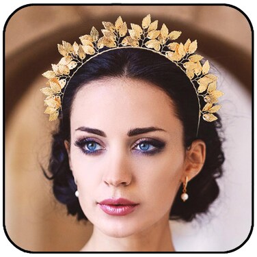 Formery Leaves Wedding Crown Gold Leaf Bridal Headband Hairband Party Prom Handmade Bride Headpiece Hair Accessories for Women and Girls