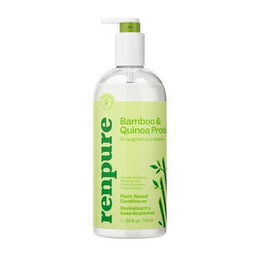 RENPURE Bamboo &amp; Quinoa Conditioner, Plant-Based &ndash; Restores, Hydrates &amp; Strengthens For Healthier Hair &ndash; For Weak, Dull &amp; Damaged Hair - Bamboo Extract &amp; Quinoa Protein &ndash; 24 Fl Oz