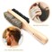 Beard Brush For Men, 2-Sided Club Brush,Combs,Bristle Brushes,Men's Beard Care,Works with Beard Oil and Balm To Soften Beard，A Must For Your Beard Grooming Kit