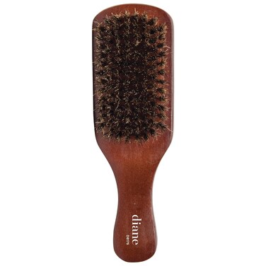 Diane Reinforced Boar Bristle Curved Club Wave Brush for Men and Barbers &ndash; Medium Bristles for Thick and Curly Hair &ndash; Use for Detangling, Smoothing, Wave Styles, Restore Shine and Texture