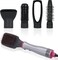 Hair Dryer Brush, Blow Dryer &amp; Volumizer Styler Hot Air Brush, Negative Ionic Electric Hair Curler Straightener Brush, Detachable &amp; Interchangeable Brush Head (Gray&amp;Pink), BY-812