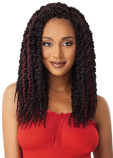Outre X-Pression Twisted Up Medium Length Yaki Synthetic Hair Crochet Braid - TWISTED OUT WAVY BOMB TWIST 14" (2T1B/425)