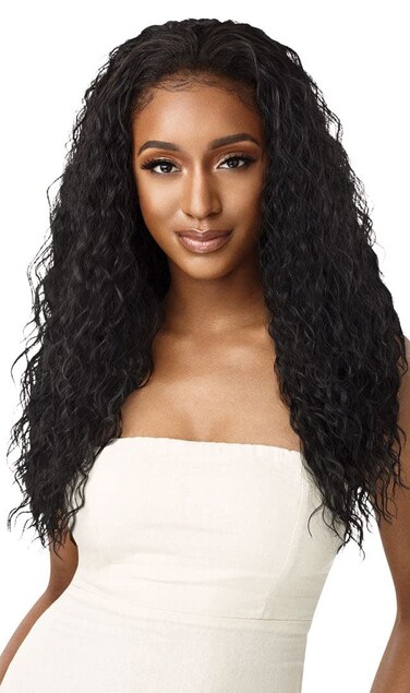 Outre Quick Weave Wet &amp; Wavy Style Synthetic Half Wig BEACH CURL 24" (S1B/30)