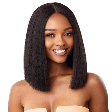 Outre Synthetic Pre-Plucked HD Transparent Lace Front Wig- ANNIE BOB 12" (DR2/CHOCOLATE SWIRL)