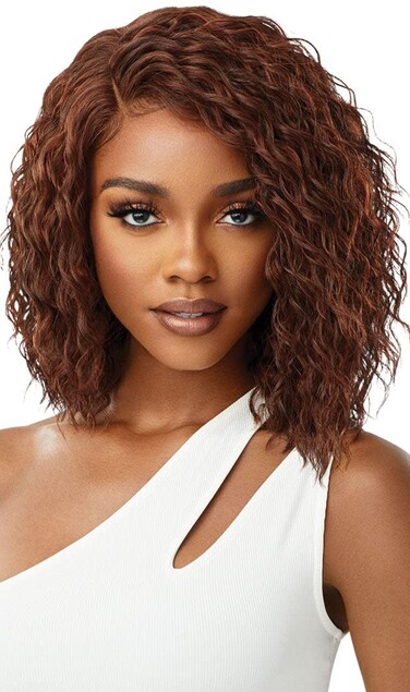 Outre Synthetic Pre-Plucked HD Transparent Lace Front Wig- GRETA (DRCHOCRM)