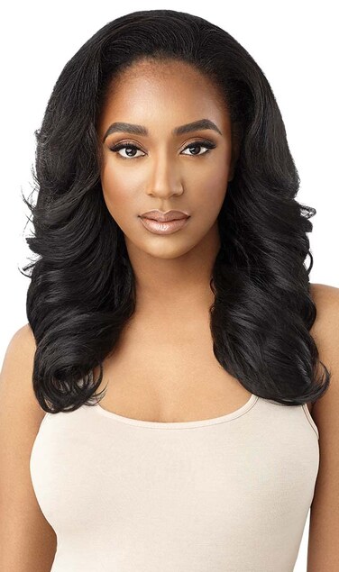 Outre Synthetic Quick Weave Wig - Neesha H305 (Color:DR2/HNBRN)