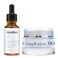 Exfoliating Face Scrub (1.69 oz) - Aquallure Apple Stem Cell Rejuvenating Serum (1 oz) - Anti Aging - Pore Refining Microdermabrasion - Green Tea, Peptides &amp; Hyaluronic Acid (2 items)