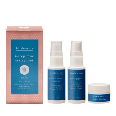 Bioelements 3-Step Starter Set: Dry Skin - Includes Moisture Positive Cleanser, Power Peptide Toner &amp; Crucial Moisture Moisturizer