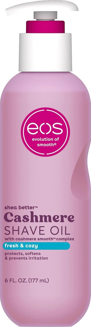 eos Cashmere Shave Oil, Fresh &amp; Cozy, Soothing and Moisturizing, Prevents Irritation and Razor Burn, Entire Bikini Area-Approved, 6 fl oz