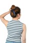 LOFBAZ Women's Hair Scrunchies with Buttons For Face Mask Ear Savers Protection Scrunchie Bow Ties Ponytail Accessories Floral Navy OS