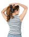 LOFBAZ Women's Hair Scrunchies with Buttons For Face Mask Ear Savers Protection Scrunchie Bow Ties Ponytail Accessories Floral Navy OS