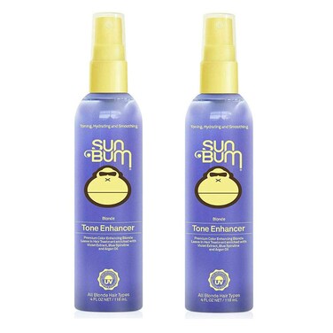 Sun Bum Blonde Tone Enhancer - Paraben, Gluten and Cruelty Free Purple Leave In Treatment for Blondes (2 Pack)