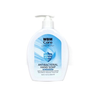 WBM Care Hand Soap, Crafted with Love in Harmony with Nature, Effective Cleanser with Light &amp; Fresh Scent, Liquid Hand Soap - 16.8 fl oz/Each (Pack 1)