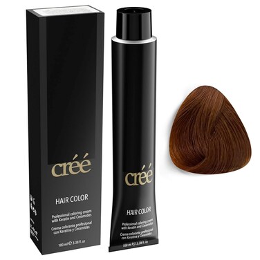 Cree Professional Permanent Hair Color, 100ml - 3.4 fl.oz. (Copper Golden Brown 7.34)