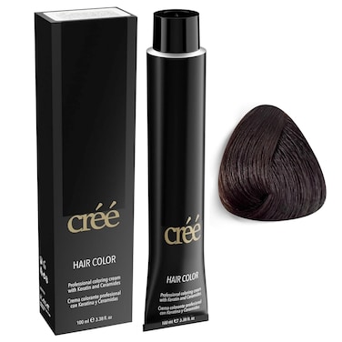 Cree Professional Permanent Hair Color, 100ml - 3.4 fl.oz. (Ice Chesnut 4.91)
