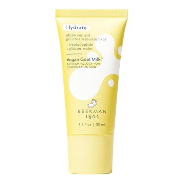 Beekman 1802 Shine Control Gel Cream Face Moisturizer - Non-Comedogenic - 1.7 fl oz - Controls Shine - With BioMilk, 1% Heptapeptide &amp; Glacier Water - Good for Sensitive Skin