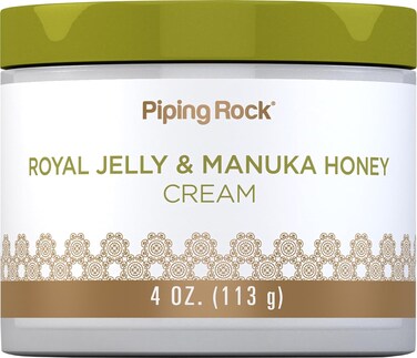 Piping Rock Manuka Honey Cream   with Royal Jelly   4 oz   Hydrating Moisturizer for Face &amp; Skin   Non-GMO and Gluten Free