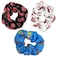 Naruto Scrunchies Set &ndash; Anime Hair Ties, Officially Licensed Naruto Shippuden Hair Elastics Pack of 3
